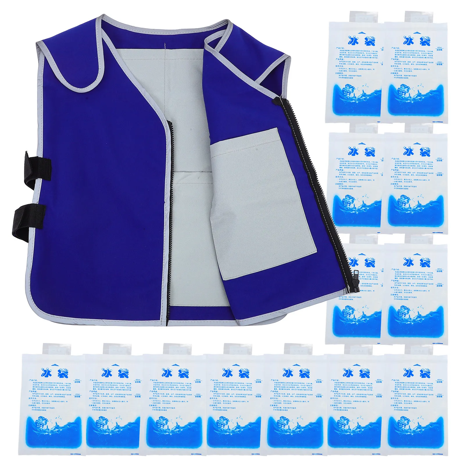 Summer Vests With Ice Pack Body Cooling Vest Men Women Clothes Products Air Conditioning Cold Hot Weather Cooling Vest Clothing