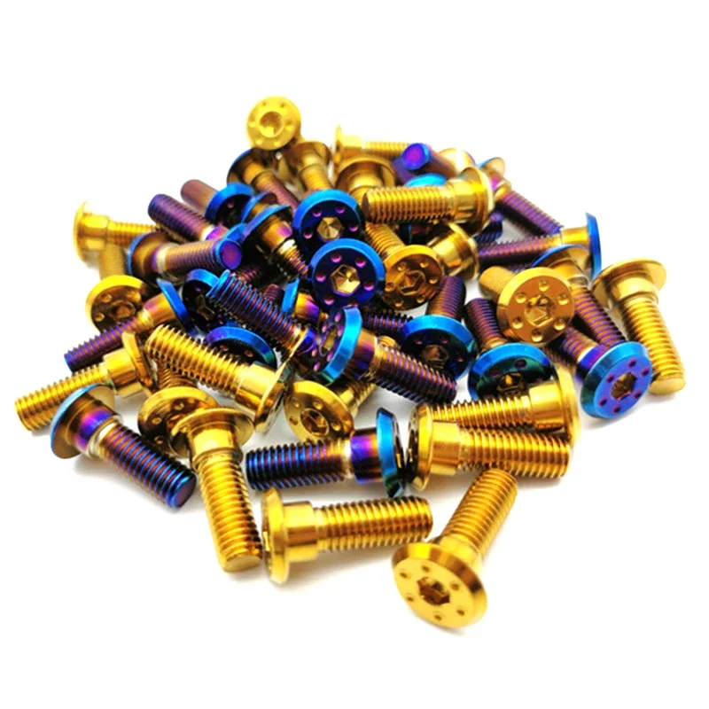 Titanium Alloy Screw M8X25mm Motorcycle Brake Disc Screw Inner Plum Blossom Petal Head