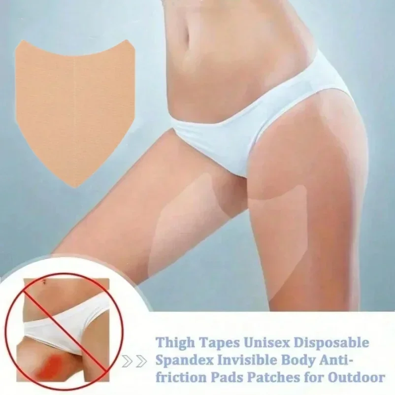 10Pcs V-shaped Anti-Friction Thigh Tape Invisible Sweat Absorption Thigh Patch Anti-Chafing Thigh Pad Sticker Relief Pain Body