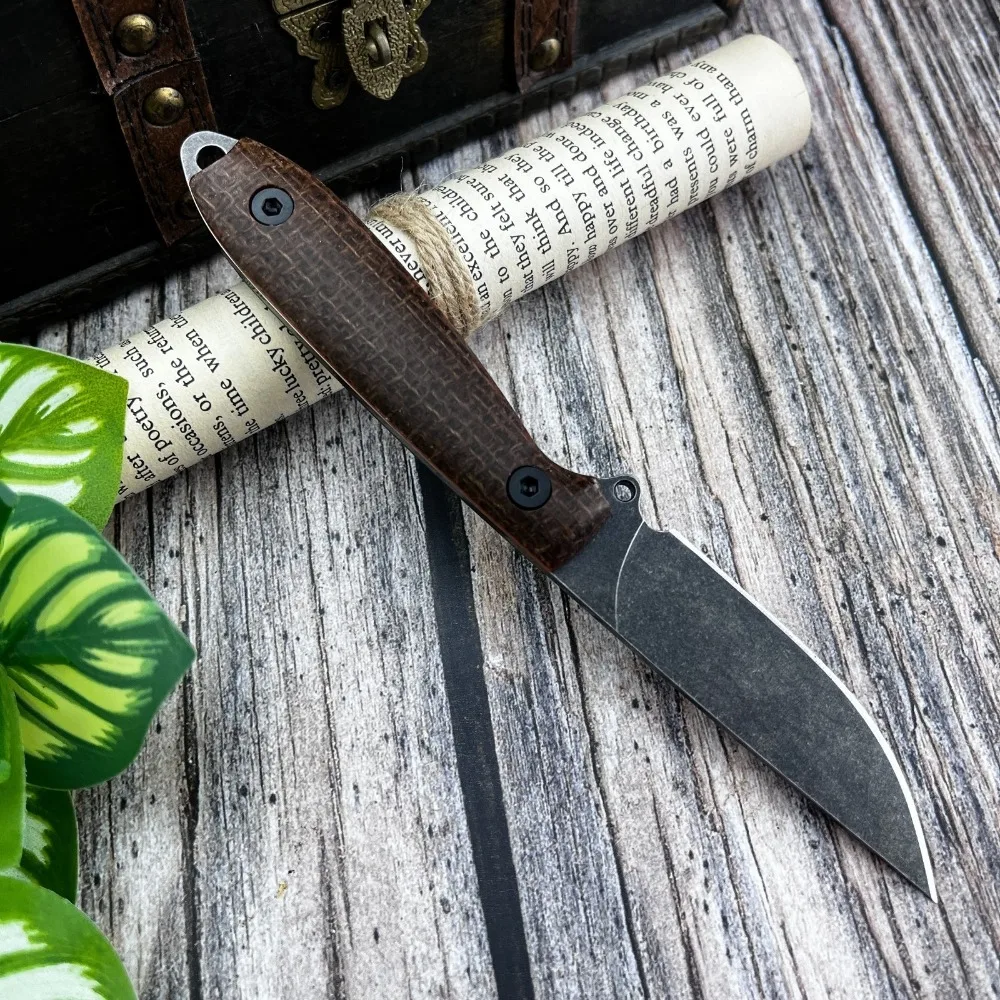 

Новый Стильный Уличный Нож с Фиксированным Лезвием, Многофункциональный Нож с Лезвием из Стали 7Cr13Mov, Рукоять из Микарты, Ножи из Нержавеющей Стали, Ножи для Фруктов