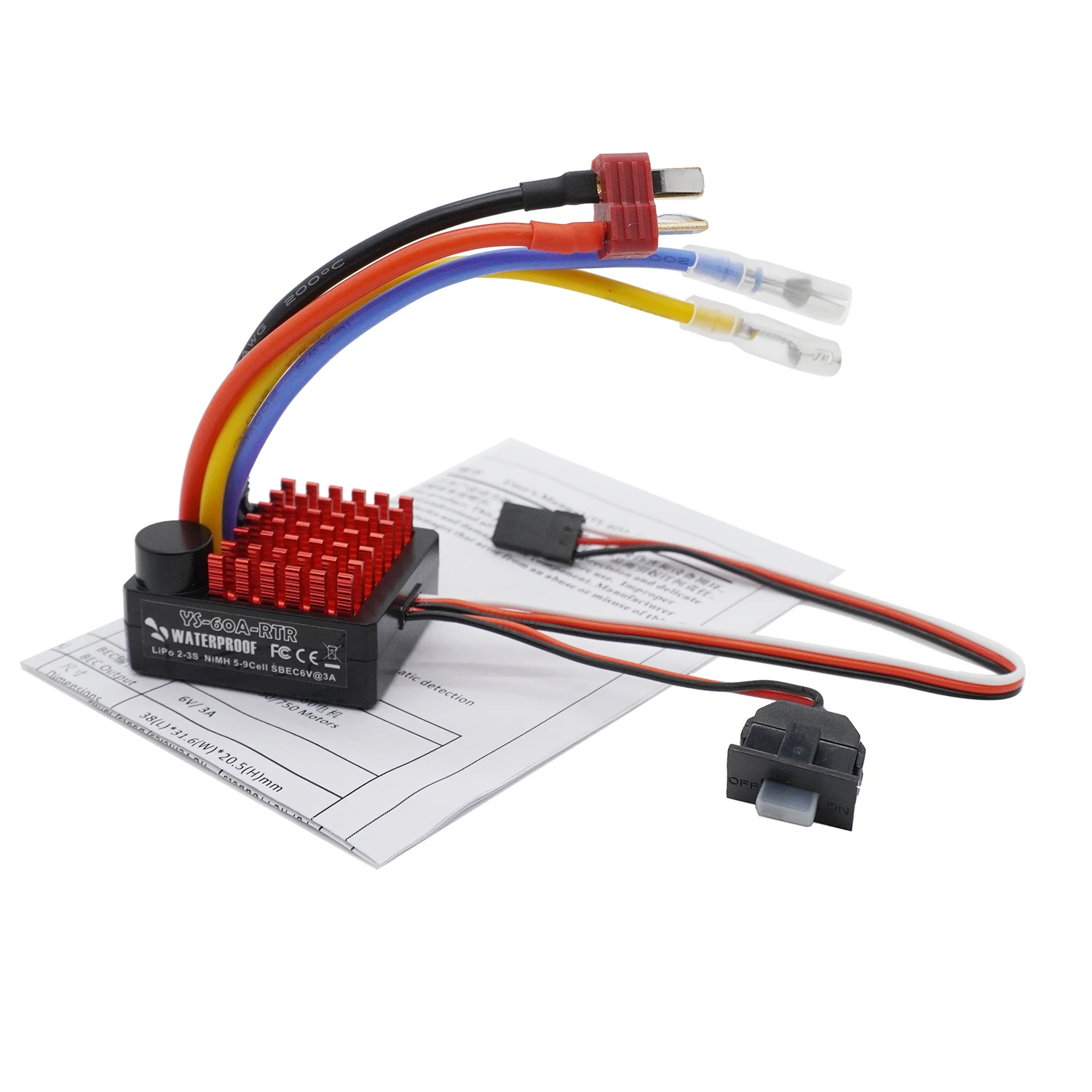 YSIDO 550 Combo Brushed Motor 60A ESC for 1:10 RC Crawler Axial SCX10 AXI03007 JL 90046 Traxxas TRX4 TRX6 RC Car Boat Parts