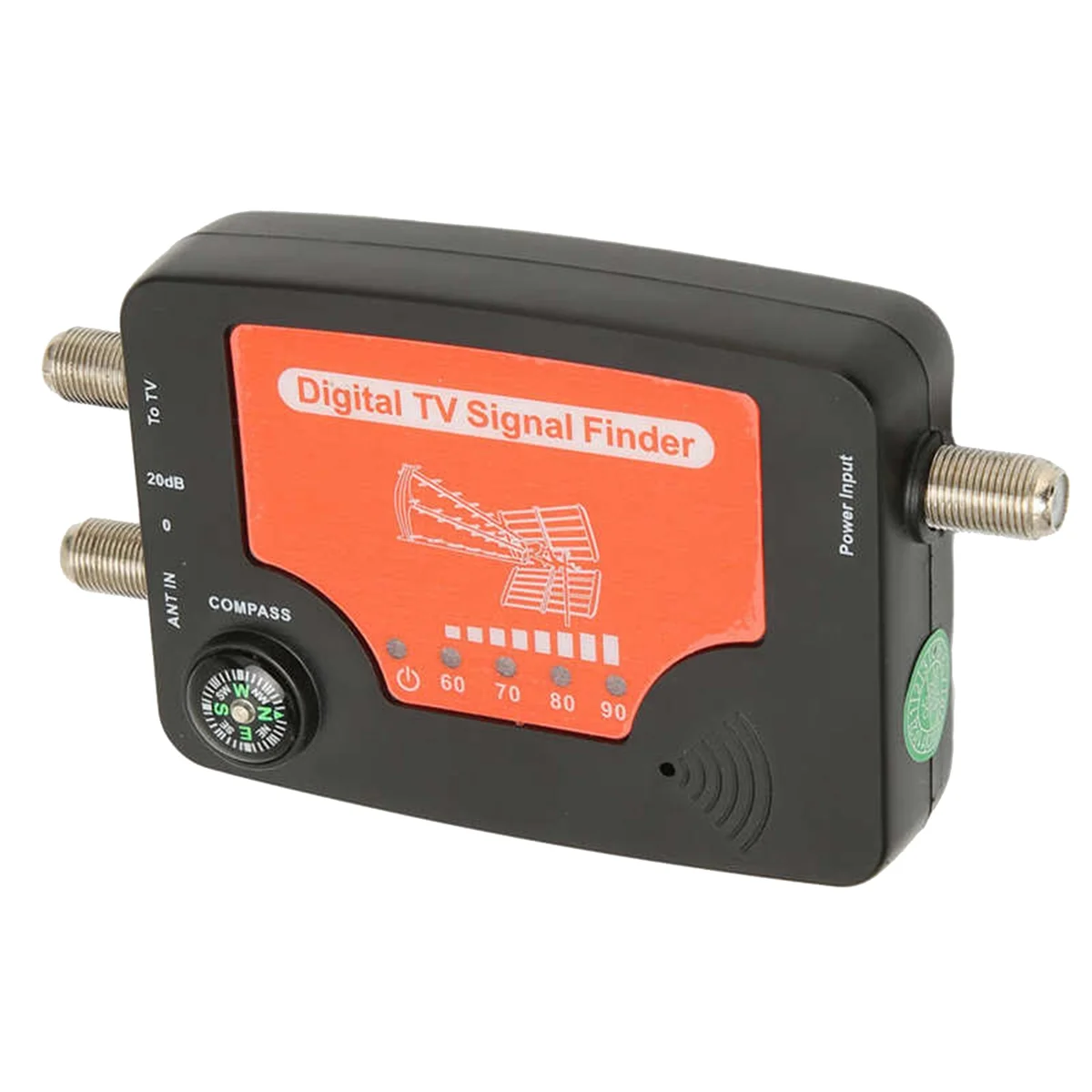 Digital TV Satellite Finder Portable TV Antenna Signal Strength Detector Meter Signal Prober Meter with Compass