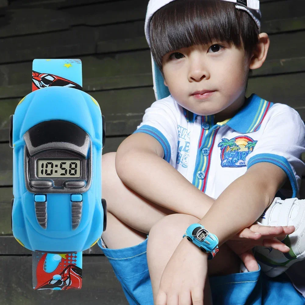 

Cartoon Car Children Watch Toy for Boy Baby Fashion Electronic Watches Innovative Car Shape Toy Watch Kids Xmas Gift Wholesale