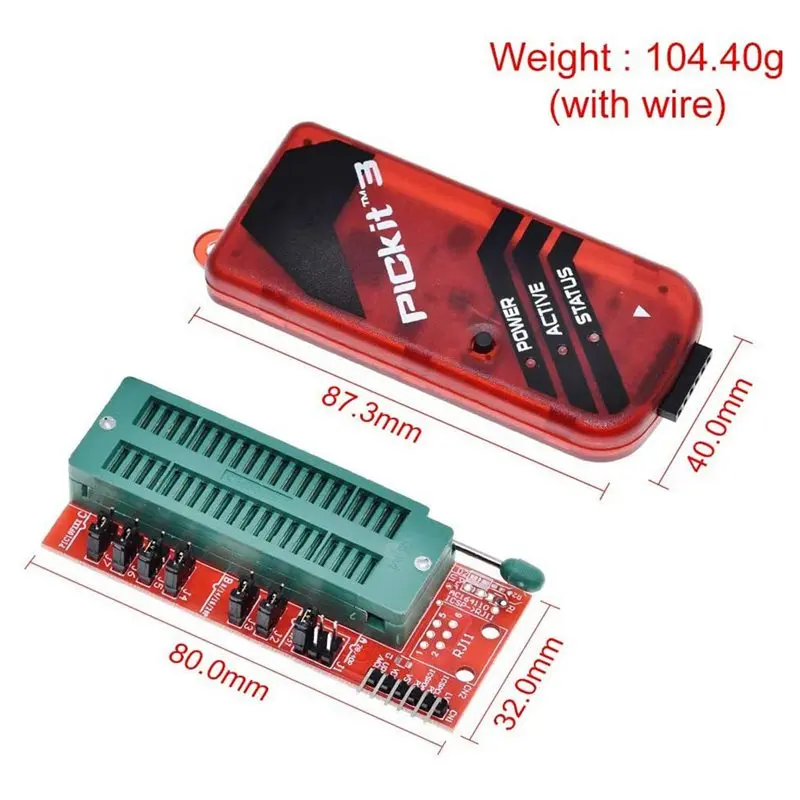 B44C 4X PICKIT3 Programmer + PIC ICD2 PIC Kit 2/3 Programming Adapter Universal Programmer Seat FZ0508