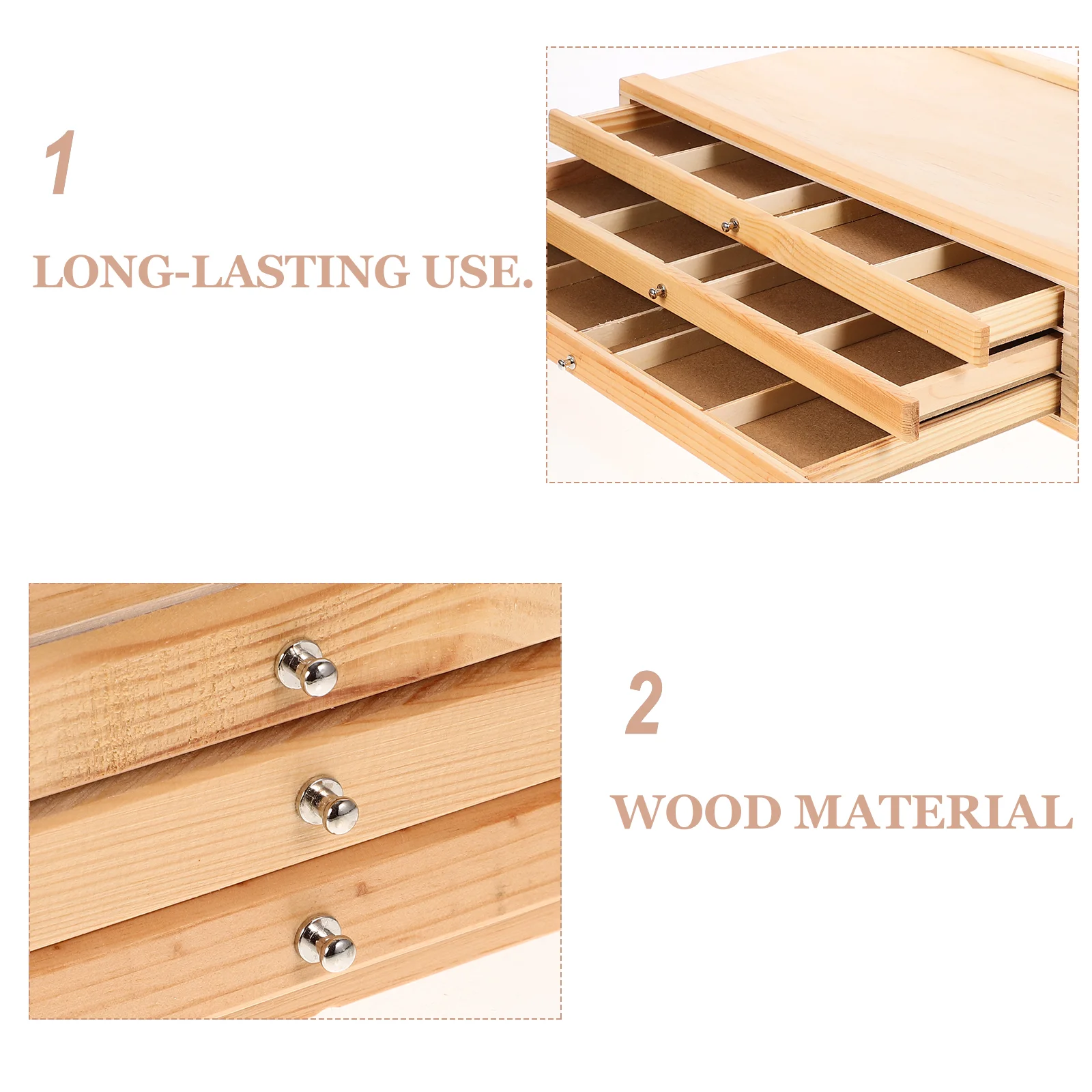 Pudełko do przechowywania farb Uchwyt na pędzel Pióro Drewniana szuflada Etui na zewnątrz Organizer na ołówki i