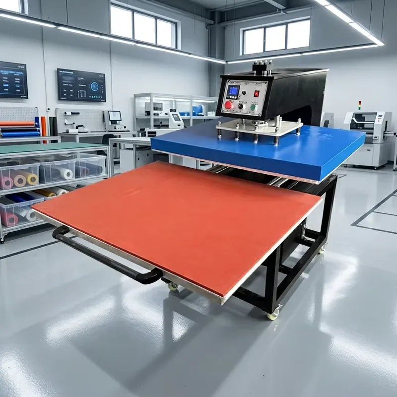 Hydraulic Silicone/foam Hot Transfer   Heat Press Machine Auto Open Table for Garment Sublimation Thermo Printing