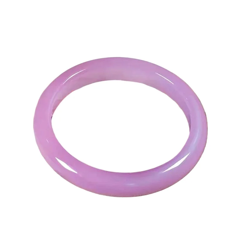 

Ice kind pink flat strip yushi agate bracelet yushi versatile women's yushi bracelet