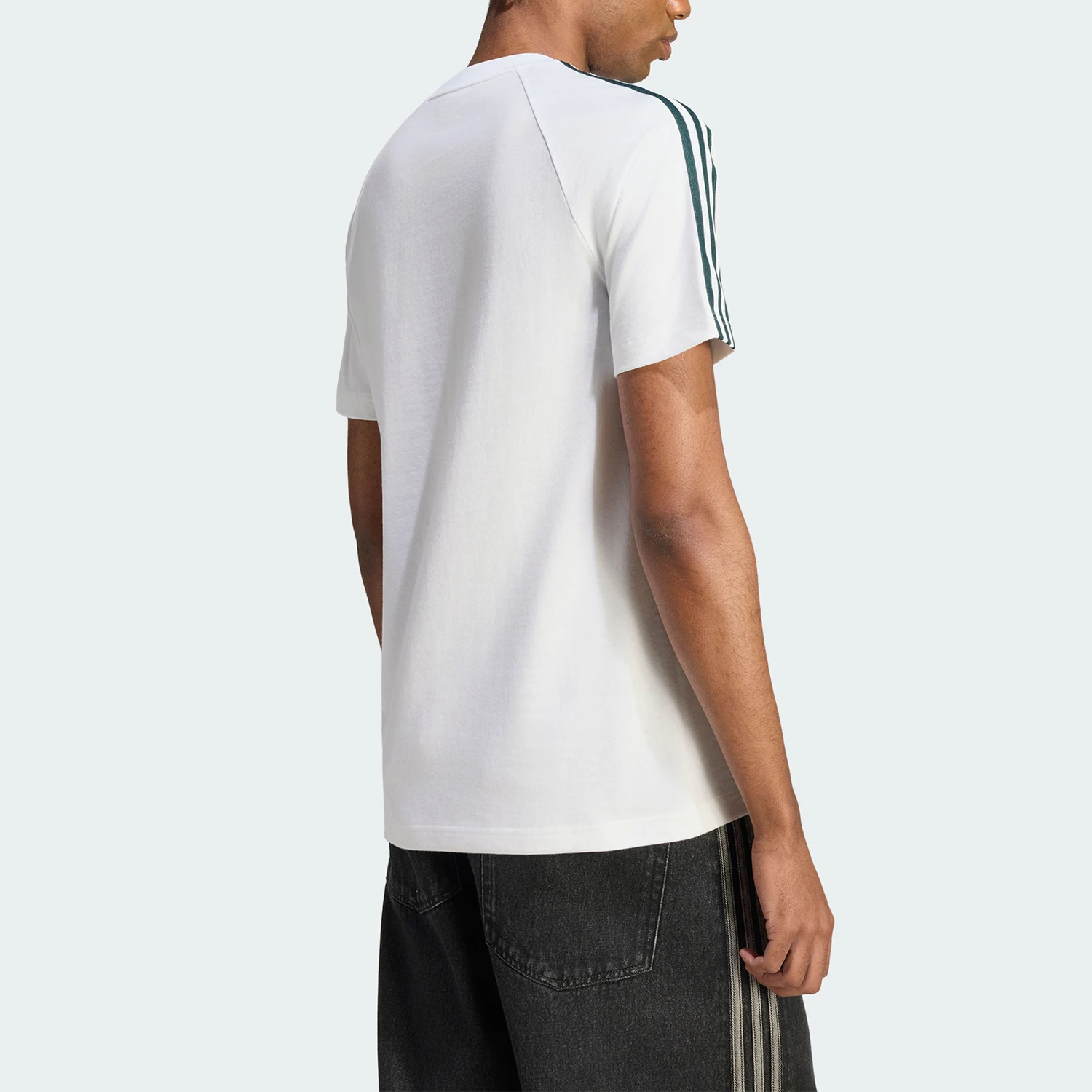 Adidas genuine men's breathable retro football casual slim fit short sleeved T-shirt KY9477