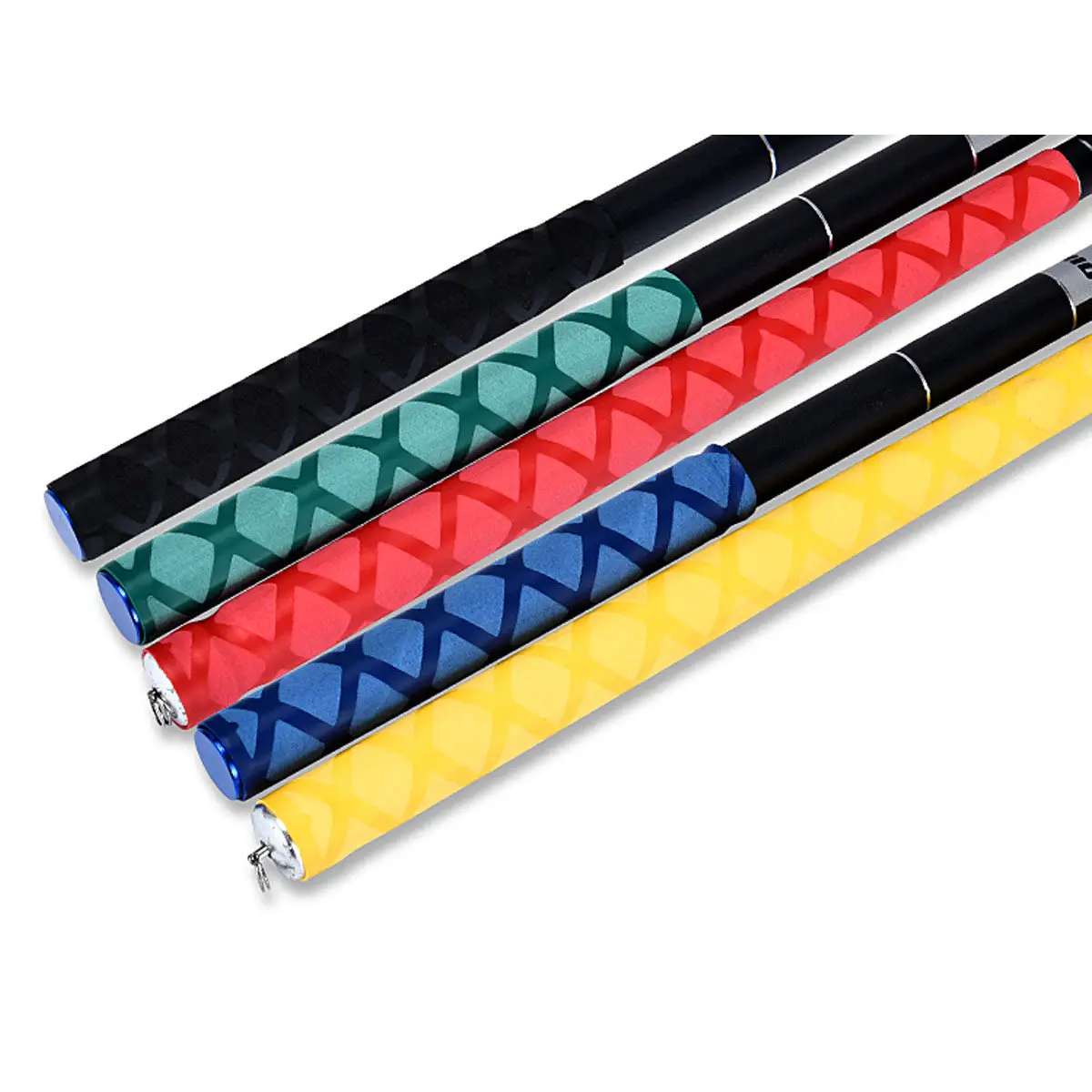 Protective Heat Shrink Rod Sleeve Non-Slip Fishing Rod Handle Cover Tackle Accessories Red Sweat Absorbing Comfortable