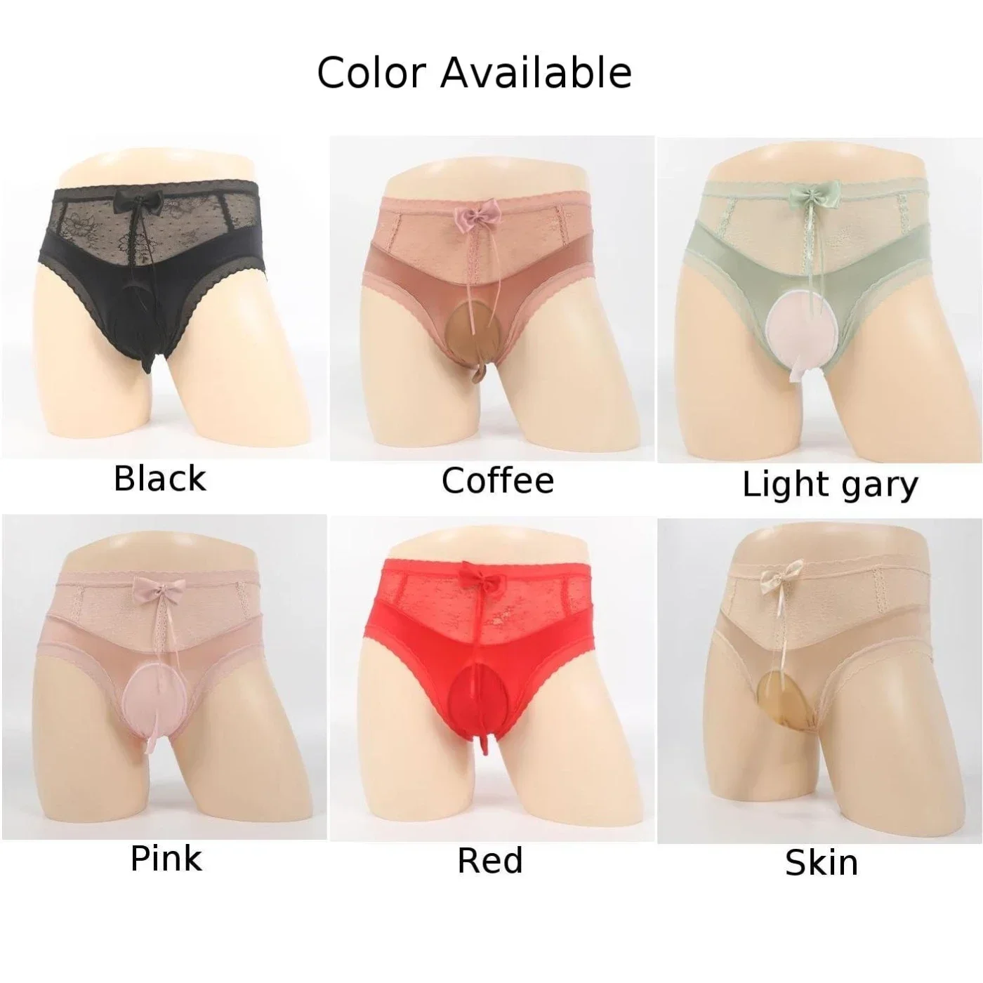 Men Sexy Lace Sissy Ultra-thin Silk Underwear Brief Soft Pouch High Waist Panties Lingerie Underwear Shorts Smooth Men\'s Briefs