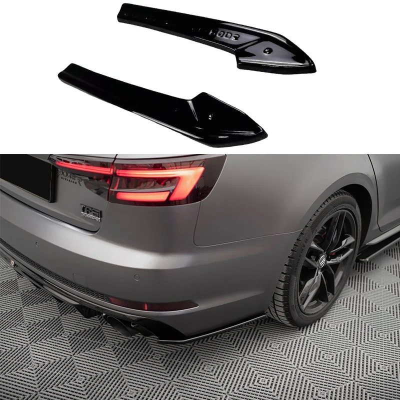 

Maxton Style Rear Side Splitters for Audi A4 S-Line Sedan A4 S-Line Avant B9 Pre Facelift 2015-2019 Rear Side Diffuser Splitter