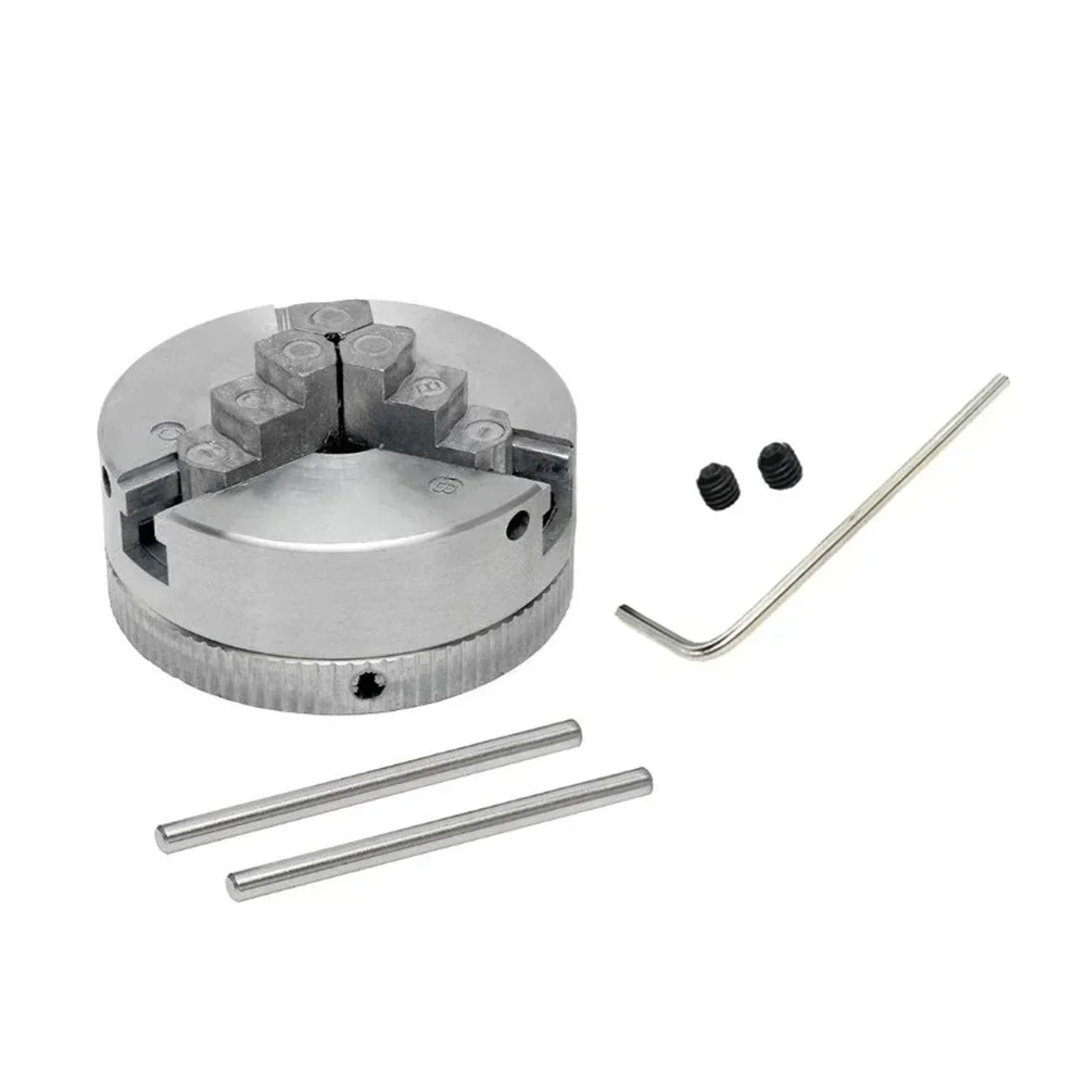 Alloy 3 Jaw Manual Lathe Chuck Kit Self-Centering W/ Mounting Bolts Grinding Tool M12*1mm High-carbon Steel Three Jaw Chuck