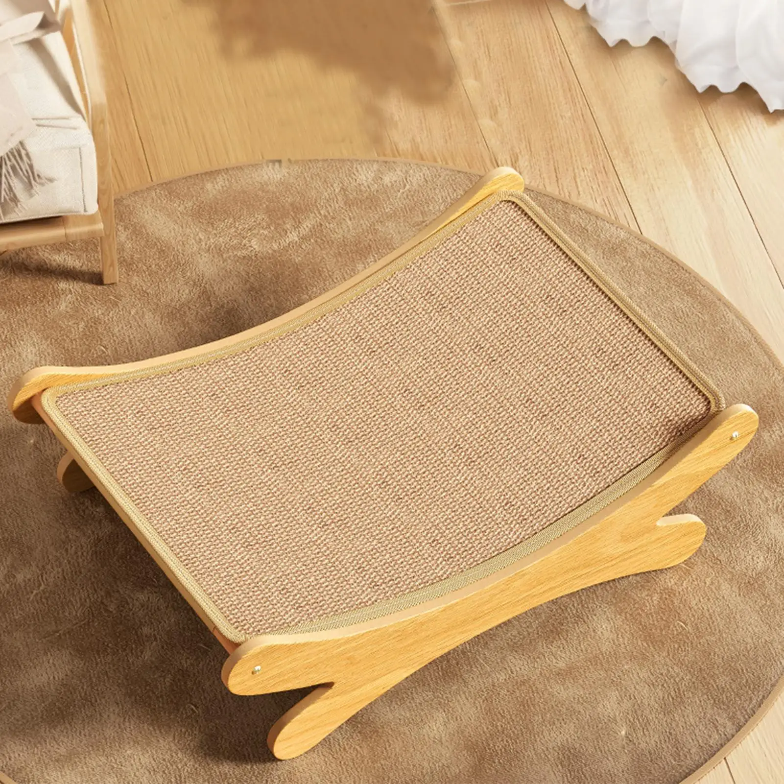 Katzenkratzbrett, 2-in-1, Sisal-Katzenkratzbett, gebogener Kratzbaum, feuchtigkeitsbeständig, robust, kratzfest, Haustierkratzer für Katzen