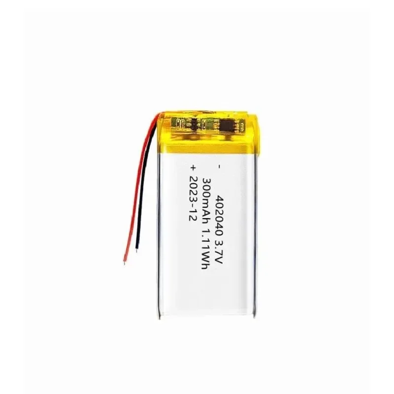 100pcs For 402040 Polymer Lithium Battery 300mAh 3.7V Cell For Car Sprayer LED Digital Photo Frame Rechargeable Li-ion Battery