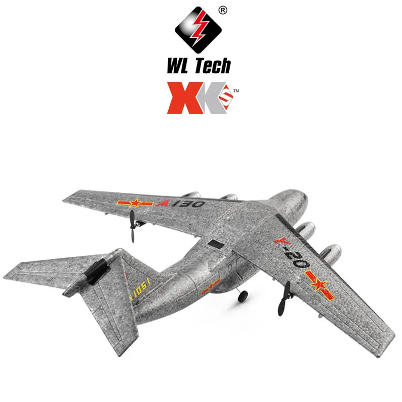 WeiliXK A130-C17Hercules เครื่องบินขนส่งสามช่องจําลอง Push-Back Dual Power เครื่องร่อนรุ่น