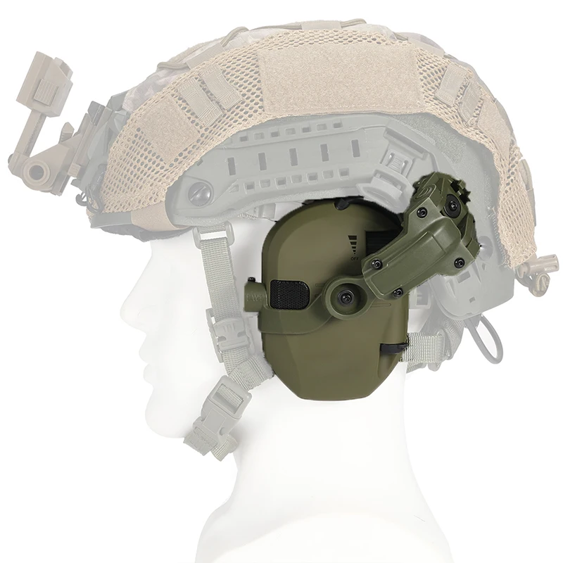 Active Helmet Mounted Earmuffs For Shooting Electronic Hearing Protection Ear Protect Noise Reduction Active Hunting Headphone