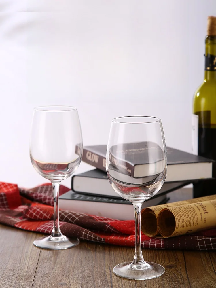 Luminarc Red Wine Glasses Lead-Free Crystal High-Stem Wine Cups Set of 2 Luxury Home Use French Style Wine Drinking Utensils
