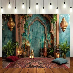 Ramadan Happy Morocco Night View Multi-functional polyester background cloth suitable for birthday teen parties and decorations