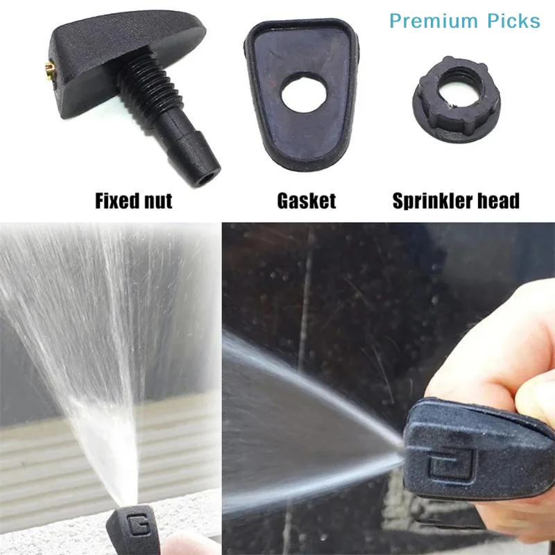 Universal Car Wiper Nozzle Jet Sprayer Kit 2 Pieces Set Front Windshield Washer Water Spray Efficient Cleaning Accessories