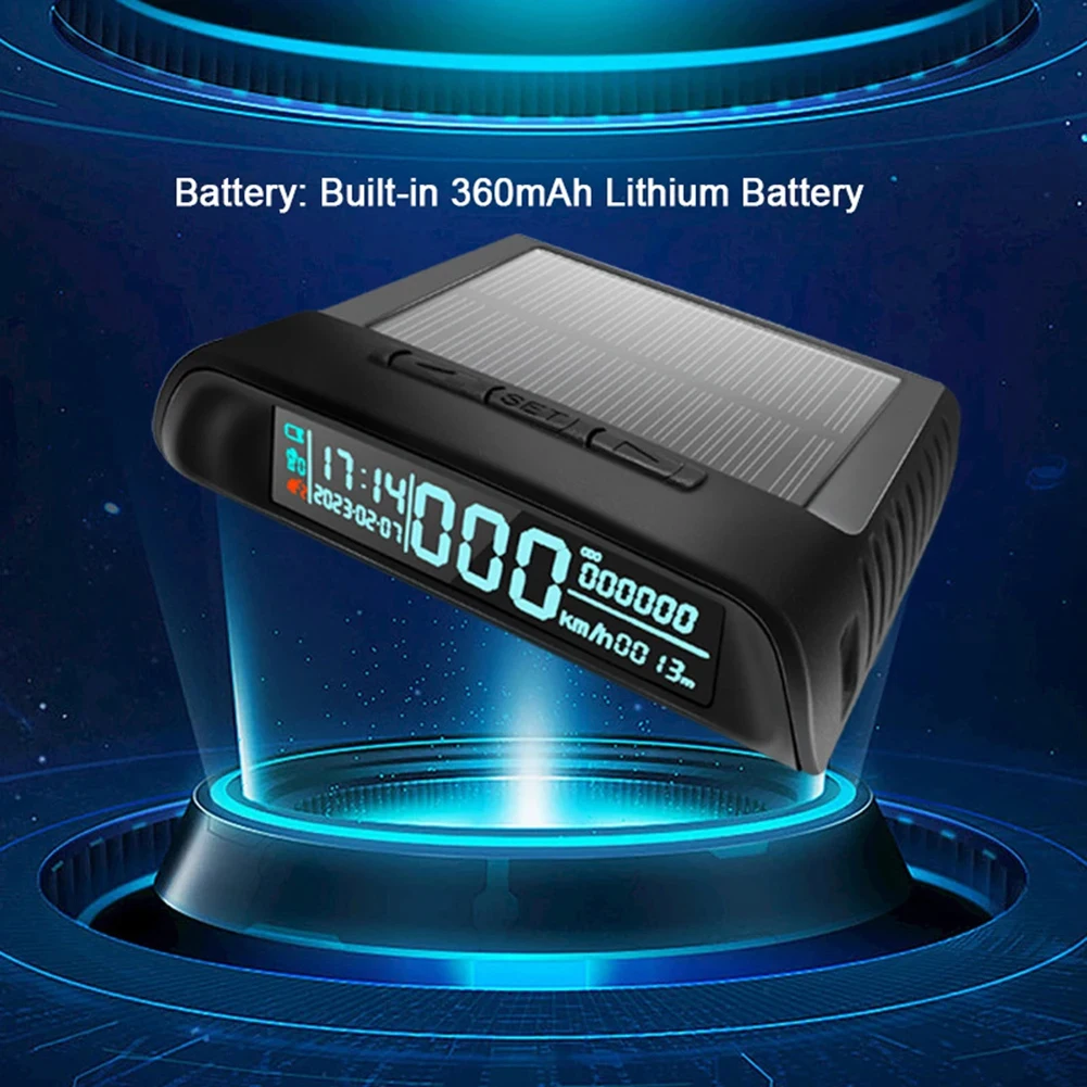 سيارة رئيس يصل العرض تعمل بالطاقة الشمسية GPS عداد السرعة الرقمي LED HUD للشاحنات الحافلات ل RVs يناسب الطاقة الجديدة والمركبات الديزل #4