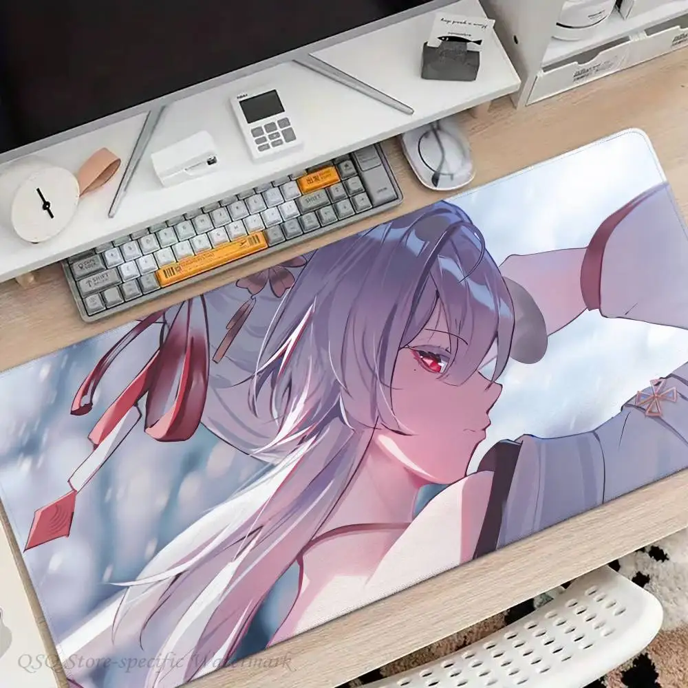Hiyuki Anime W-wuthering Waves Mousepad Non-slip Suitable For Office Computers Laptops E-sports Game Desk Mats XXL Keyboard