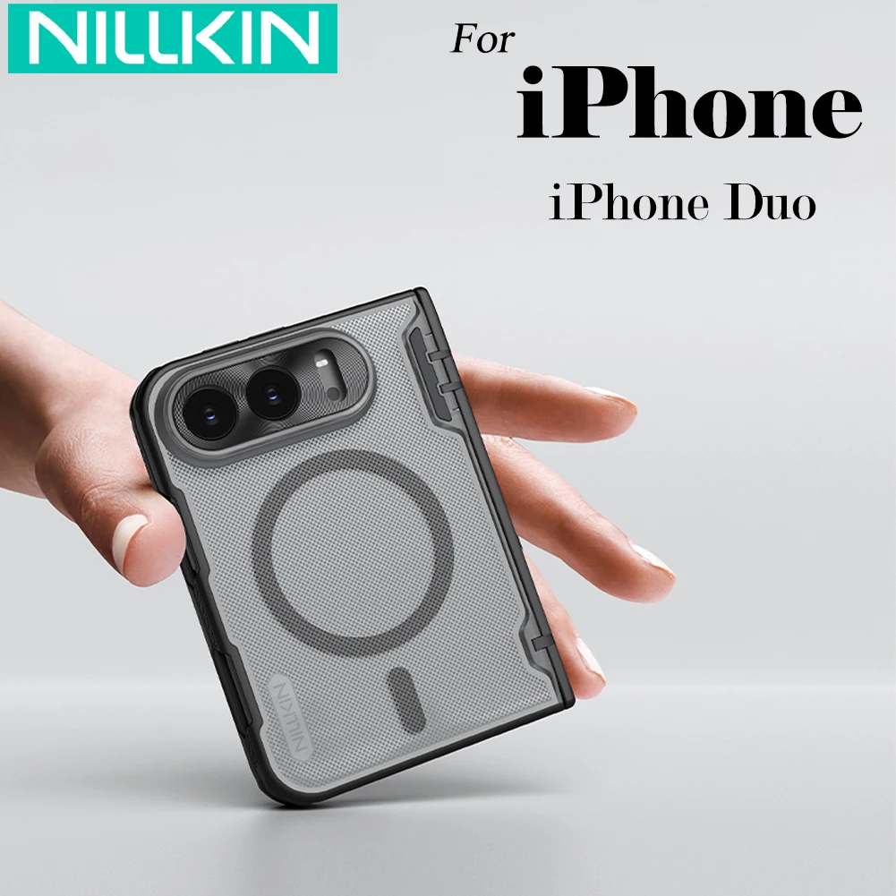 Nillkin for iPhone Duo Magnetic Fold Phone Case Ultra Thin Matte TPU + PC Anti Shockproof Back Cover