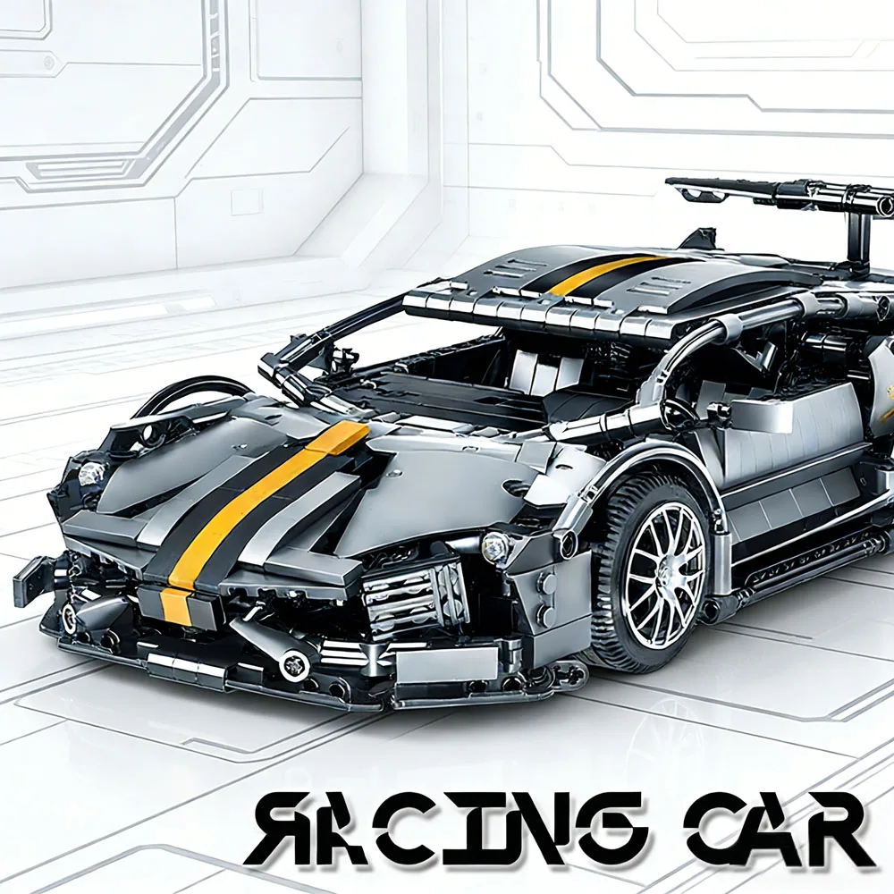 

1337 шт. Крутые строительные блоки в гоночном стиле, конструктор, подарок на Рождество/День святого Валентина/День благодарения/День рождения