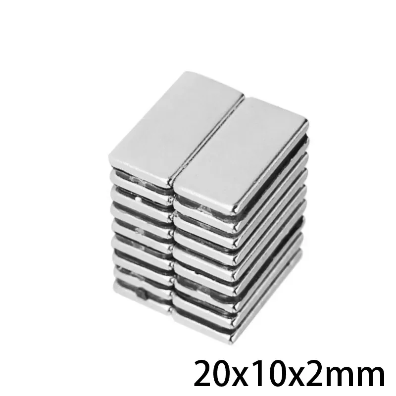 10~100pcs 20x10x2 mm Rare Earth Magnet 20mmX10mm Block Rectangular Magnets 20x10x2mm Permanent Neodymium Magnet 20*10*2 mm