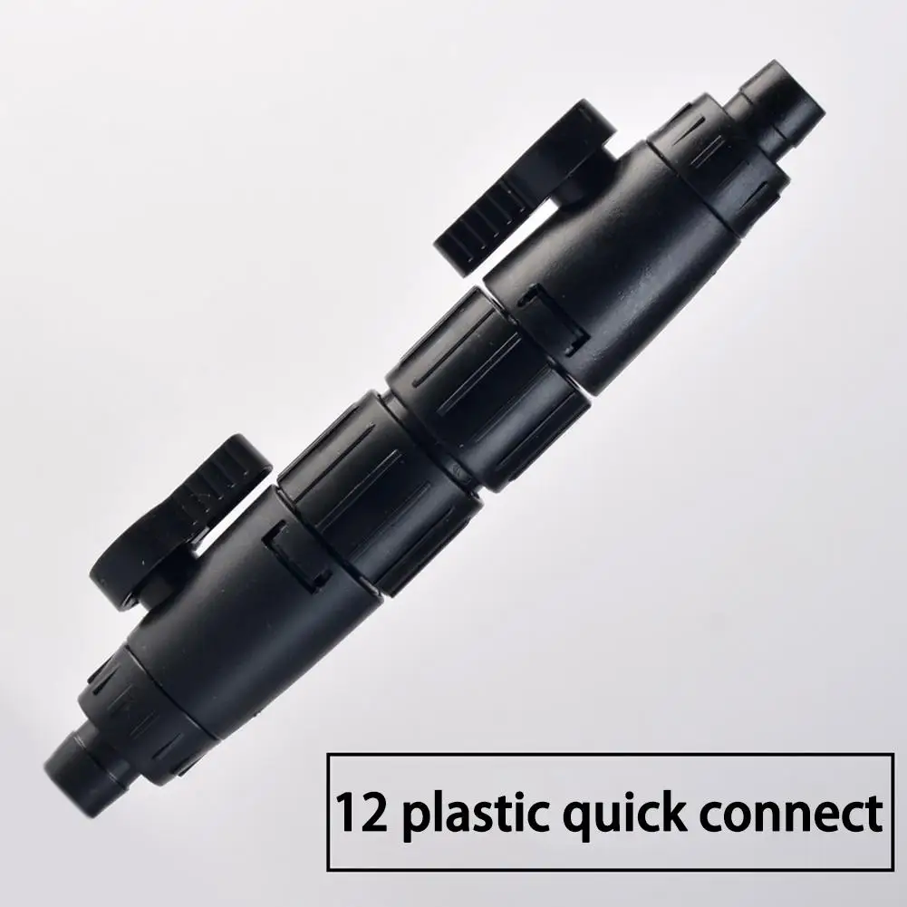 1Pc 12/16Mm Dubbele Kraan Snelkoppelingsconnector Aquarium Aquarium Aquarium Aquarium Slang Leidingventiel Filter Connector Met Stroomregelklep