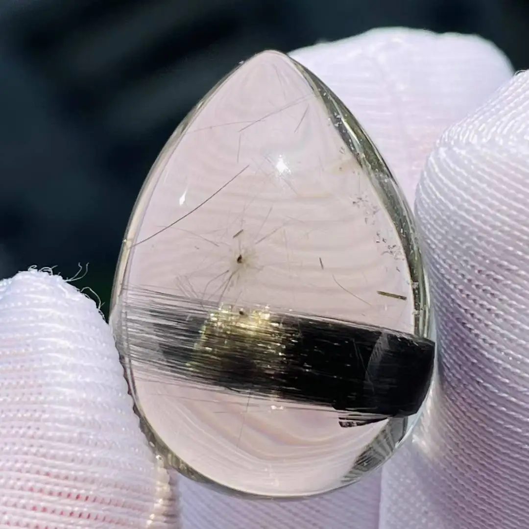 

Натуральный Брукит, платина, черный рутилированный кварцевый кулон 23*17*10 мм, капля воды для женщин и мужчин, ювелирные изделия из бисера, мода AAAAAA