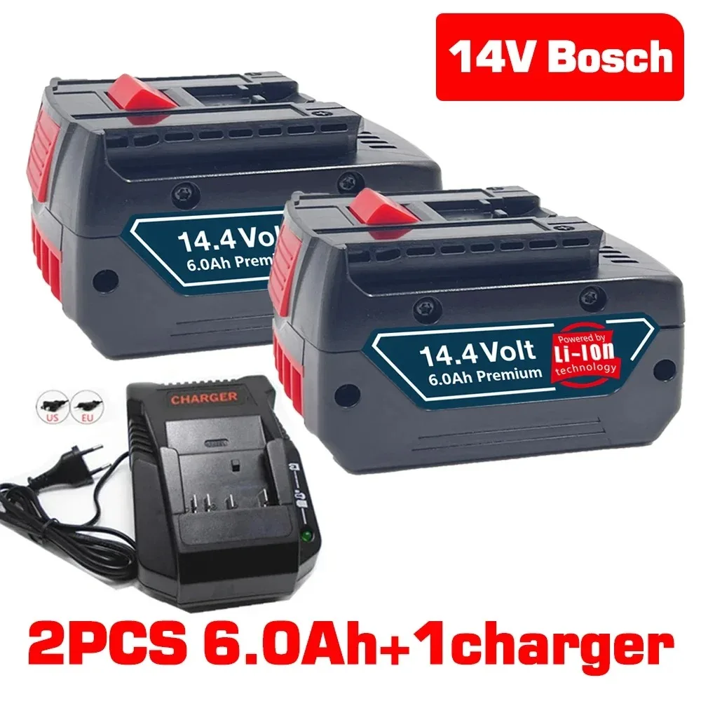 

14.4V 10Ah rechargeable lithium battery pack, suitable for Bosch cordless drill screwdrivers BAT607, BAT607G, BAT614, BAT614G