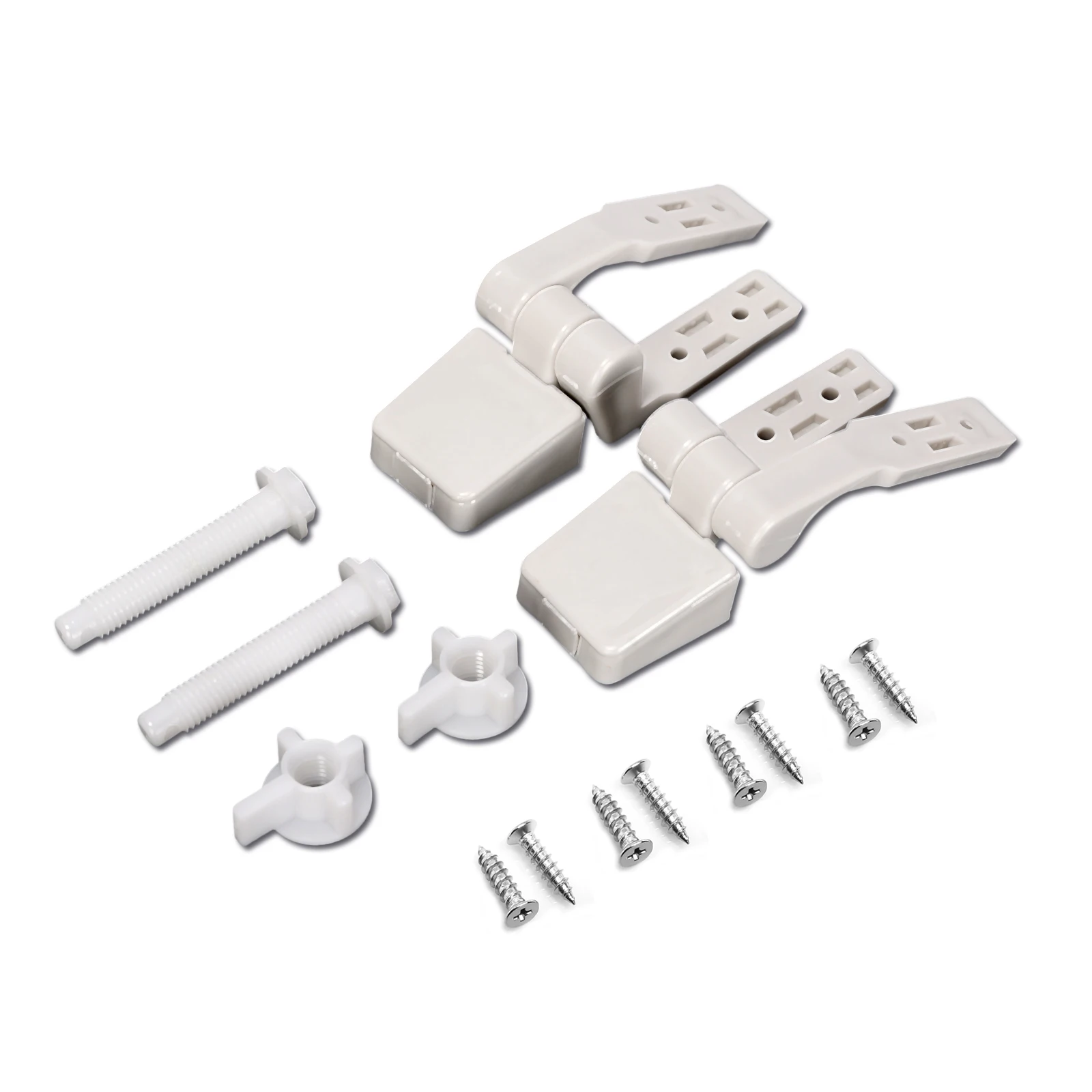 Ruimou 1Set White Toilet Seat Hinges Set 29098-1000 Compatible With Jabsco