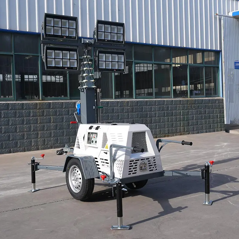 New Technology Wide Lighting Range Hydraulic Light Tower Trade Led Mobile Light Towers with Branded Engines