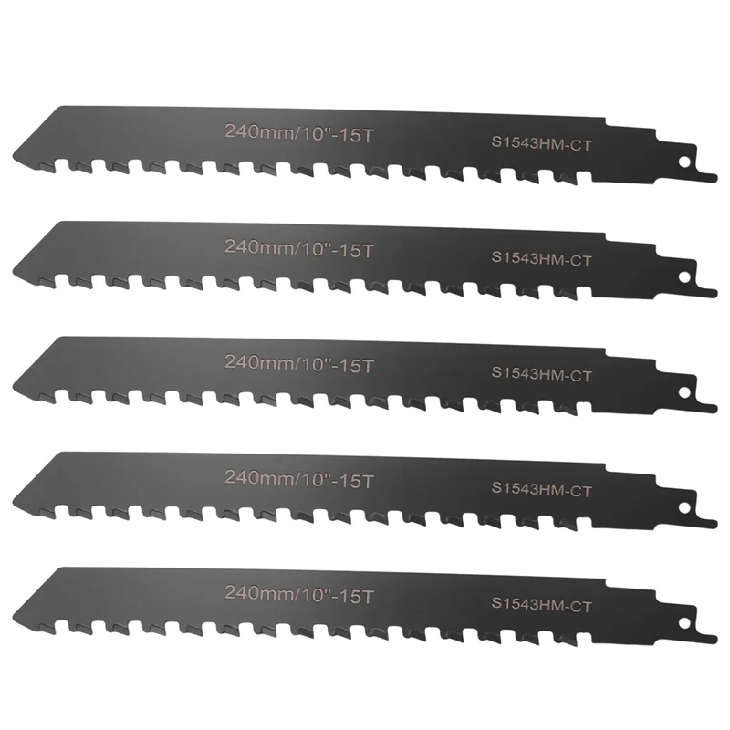 AB11-5X Reciprocating Saw Blade Carbide Tungsten Carbide For Cutting Porous Concrete, Fibre Cement, Brick 240Mm/9.45Inch