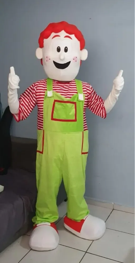 

Cute Little Boy with Red Hair Mascot Costume Walking Doll Clothes for Halloween Christmas Party Events
