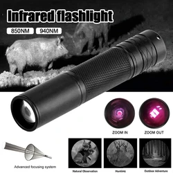 850nm/940nm Infrarot-Taschenlampe einstellbarer Fokus zoombar ir Jagd fackel Infrarot-Strahlungs waffe Licht Nachtsicht geräte