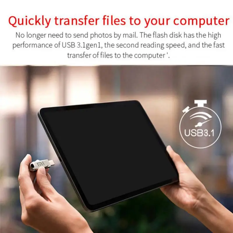 Xiaomi 2TB USB Flash Drives Mini Metal Real Capacity Memory Stick Black Pen Drive regalo aziendale creativo Silver Storage U Disk