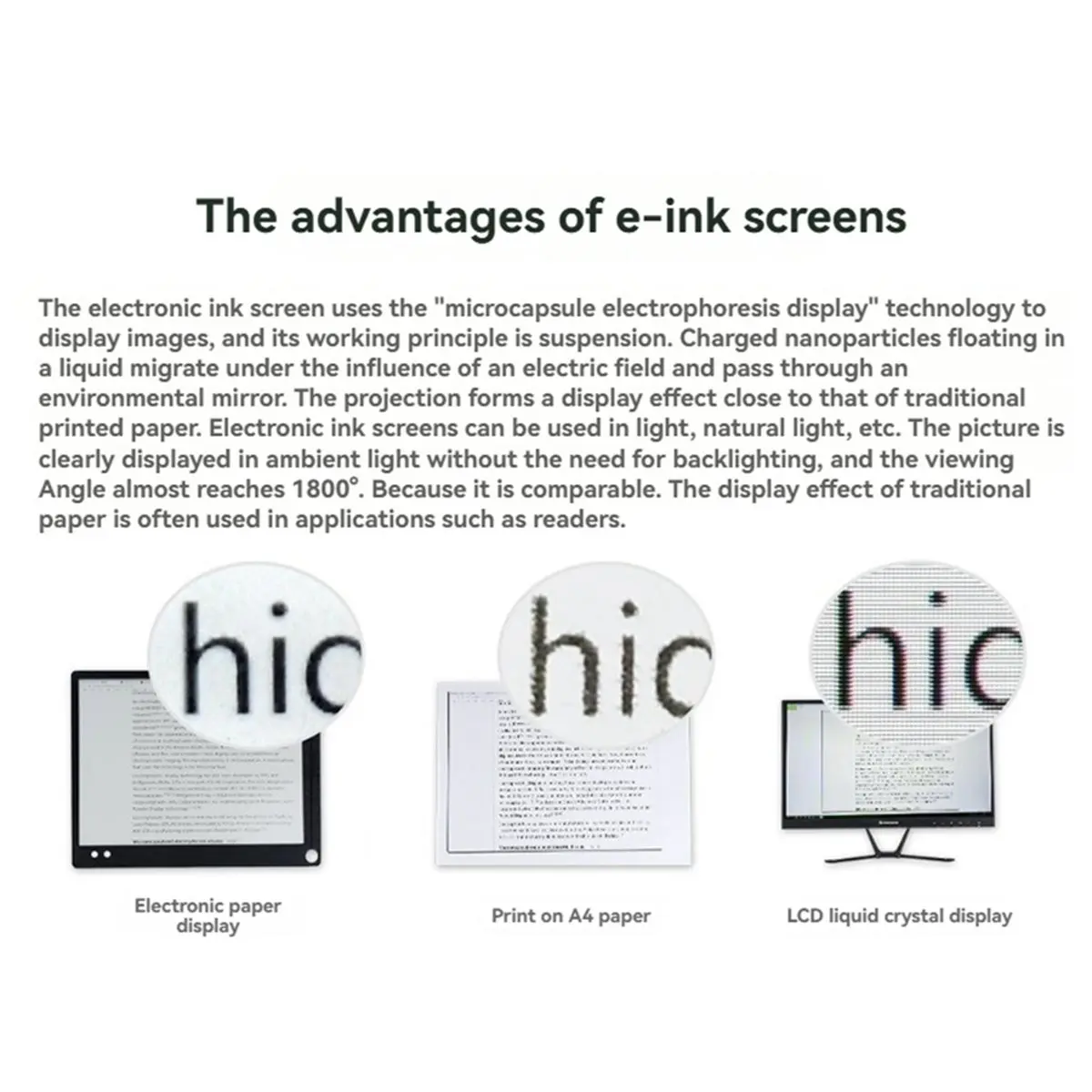 4.26 Inch Display Red Yellow Black White E-Paper Screen 800x480 Pixel for Nano