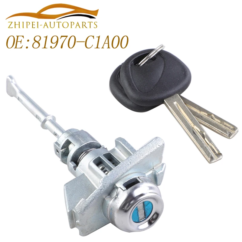 81970-C1A00 Beczka zamka drzwi z 2 kluczami samochodowymi 81970C1A00 dla Hyundai Sonata 2015-2019