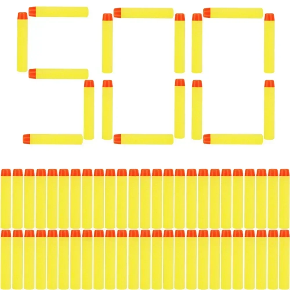 Ellow 100/1000 Uds dardos para cabeza de agujero hueco suave 7,2 cm recarga dardos pistola de juguete balas para la serie chico regalo