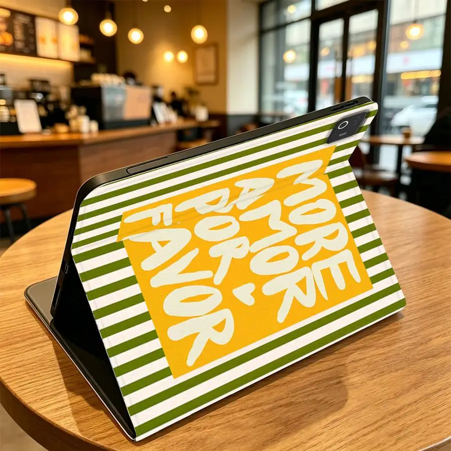 Artistic Striped Pattern Case for Xiaomi Pad 6s Pro 7 Ultra Redmi Pad SE K Pad 8.8 9.7 12.4 Inch Pad 5 6 7 8 Pro With Pencil
