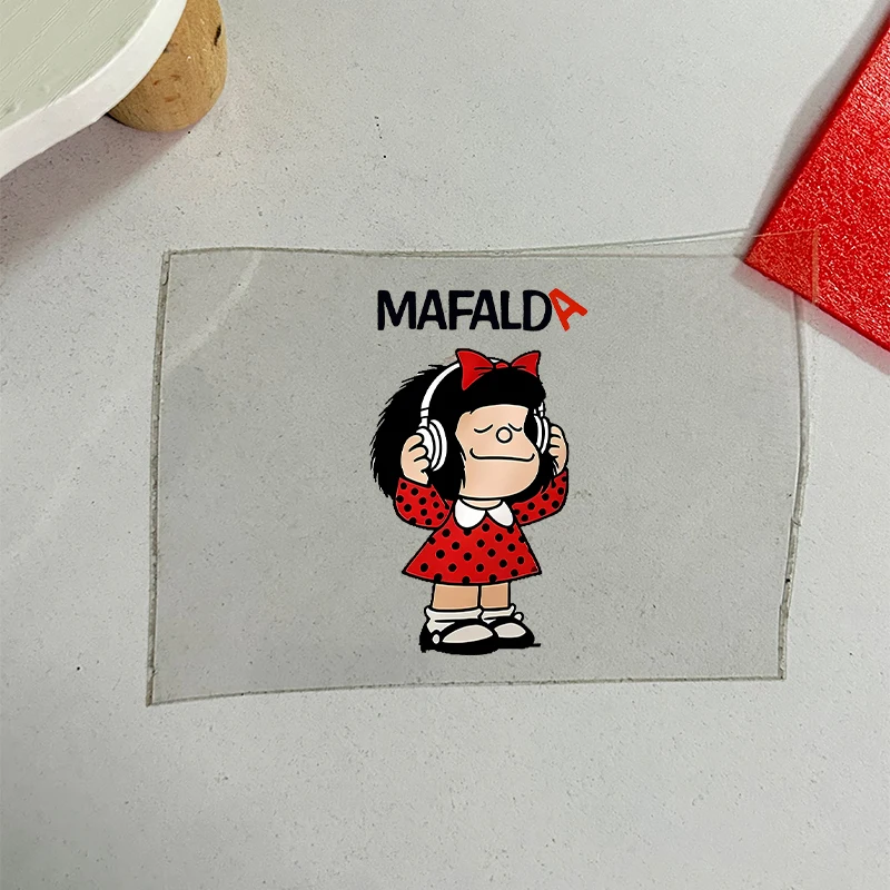 Mafalda UV DTF Transfers Stickers Decals Cute Cartoon Printed Cold Cups Mugs Tumbler Waterproof DIY Craft Fashion Birthday Gifts view 4