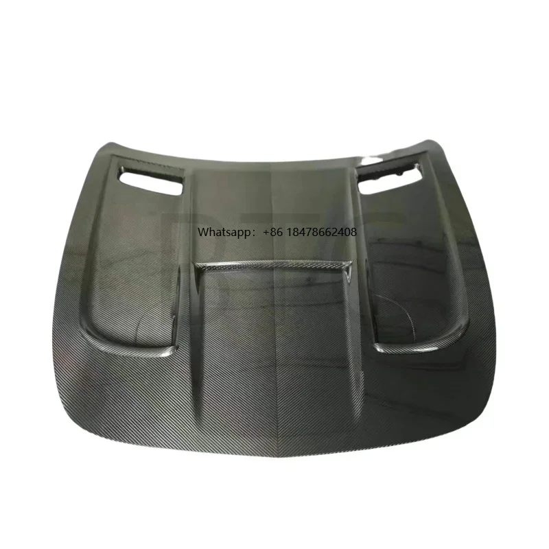 BTC New Perfect Fitment Dry Carbon Fiber Engine Hood for  GT GTS GTC GTR Black Series Style Bonnet
