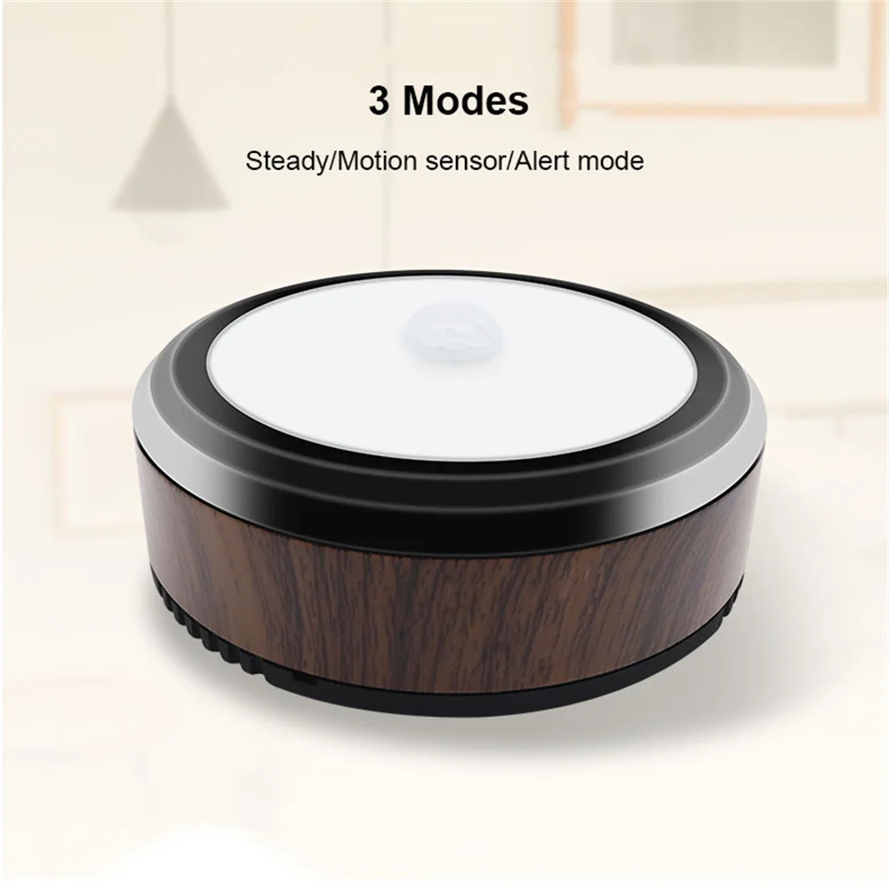 Anti Theft Led Puck Light 80MM Human Induction Indoor Night Lamp Battery Powered with Remote Controller for Emergency