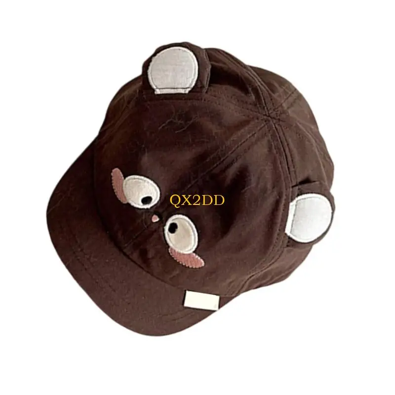 QX2D漫画動物幼児帽子太陽保護デザイン野球帽子機械洗える綿調整可能幼児帽子