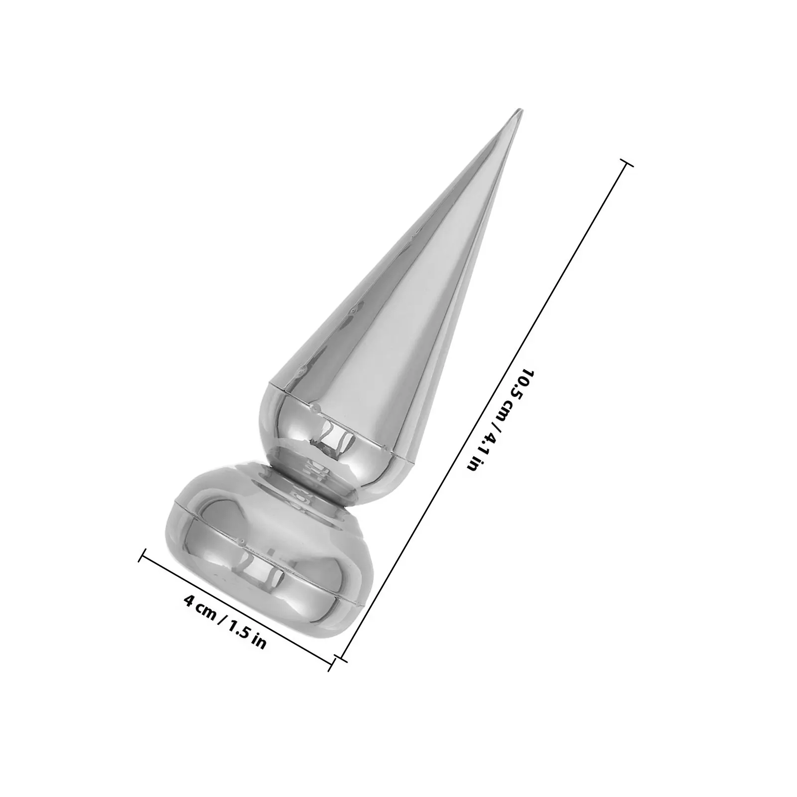 4Pcs Stainless Steel Conical Spearhead Fence Post Caps Finial Tops for Garden Iron Picket Fence Outdoor Protection