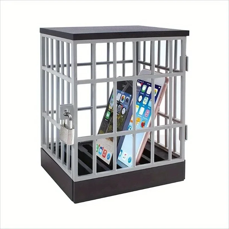 Mobile Phone Jail Cell Prison Lock Up Safe Smartphone Home Table Gadget Quality Storage Box Locking Cage Party Storage Wholesale
