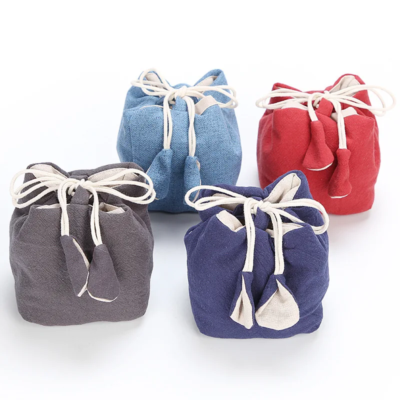 Cotton And Linen Teaware Storage Bag Simple Teapot Bag Portable Travel Tea Set Storage Bag Household Tea Set Accessories LC655