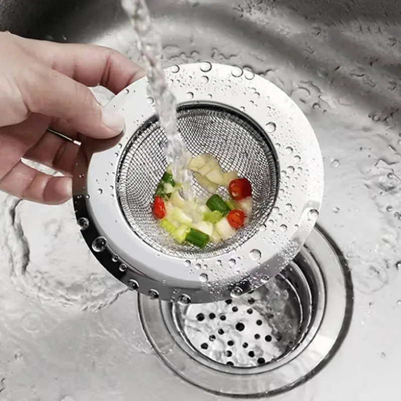 Kitchen Sink Strainer Stainless Steel Sink Funnel Anti Blocking Sink Dishwasher Basin Floor Drain Sewer Hair Strainer