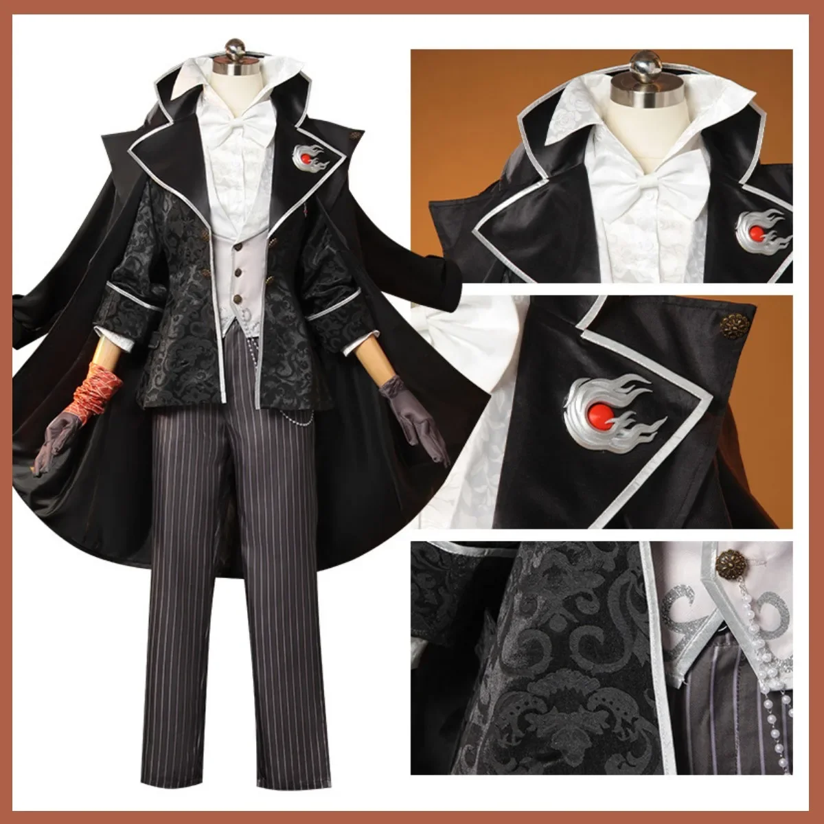 Game Identity ⅤFrederick Kreiburg Cosplay Costume The Forgotten George Reporter Uniform Outfit Man Halloween Christmas Suit